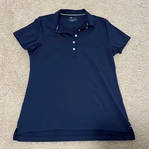 Peter Millar Navy Short-Sleeve Polo Top